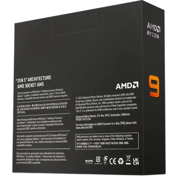 AMD Ryzen 9 9950X — vue alternative