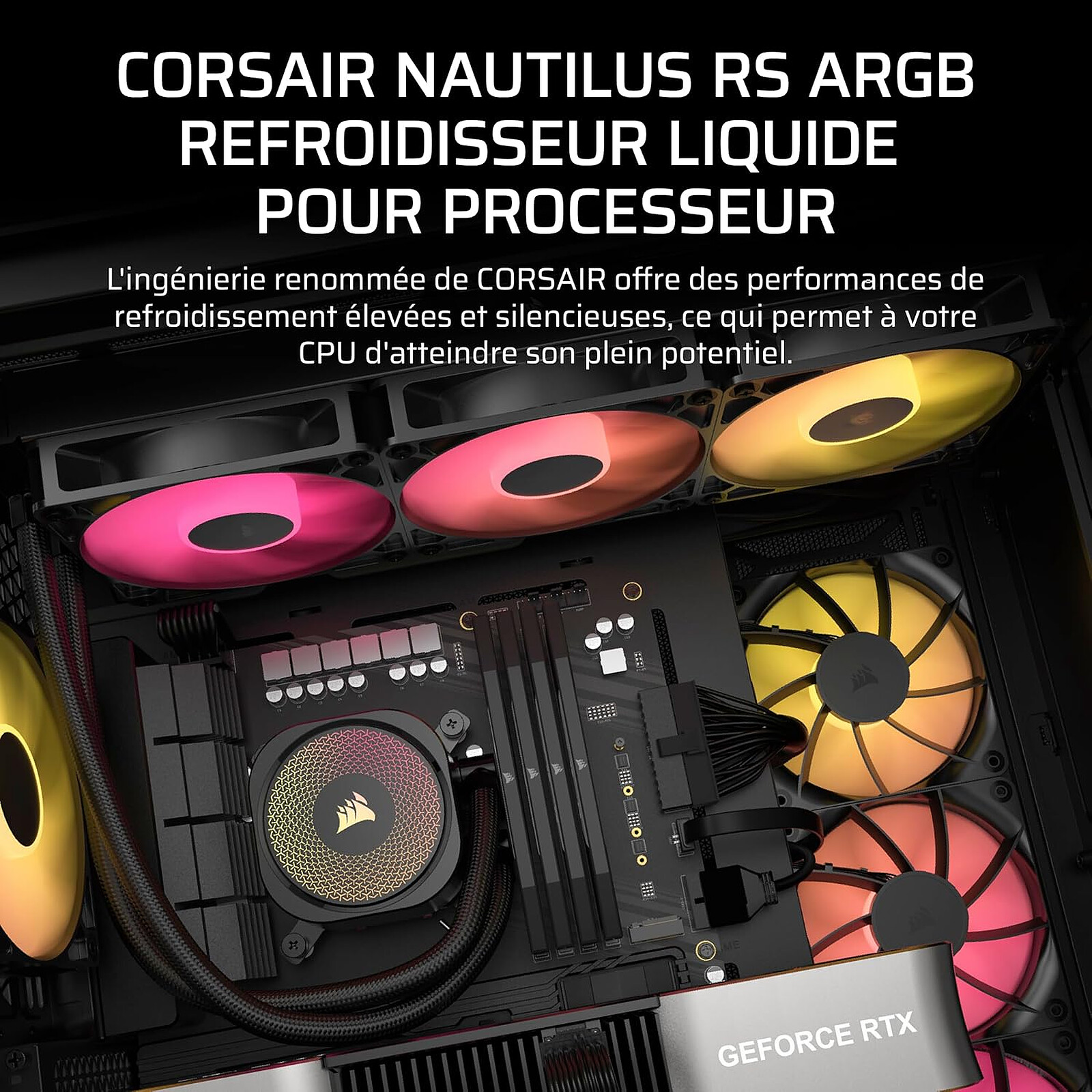 Corsair Nautilus 360 RS ARGB — Noir