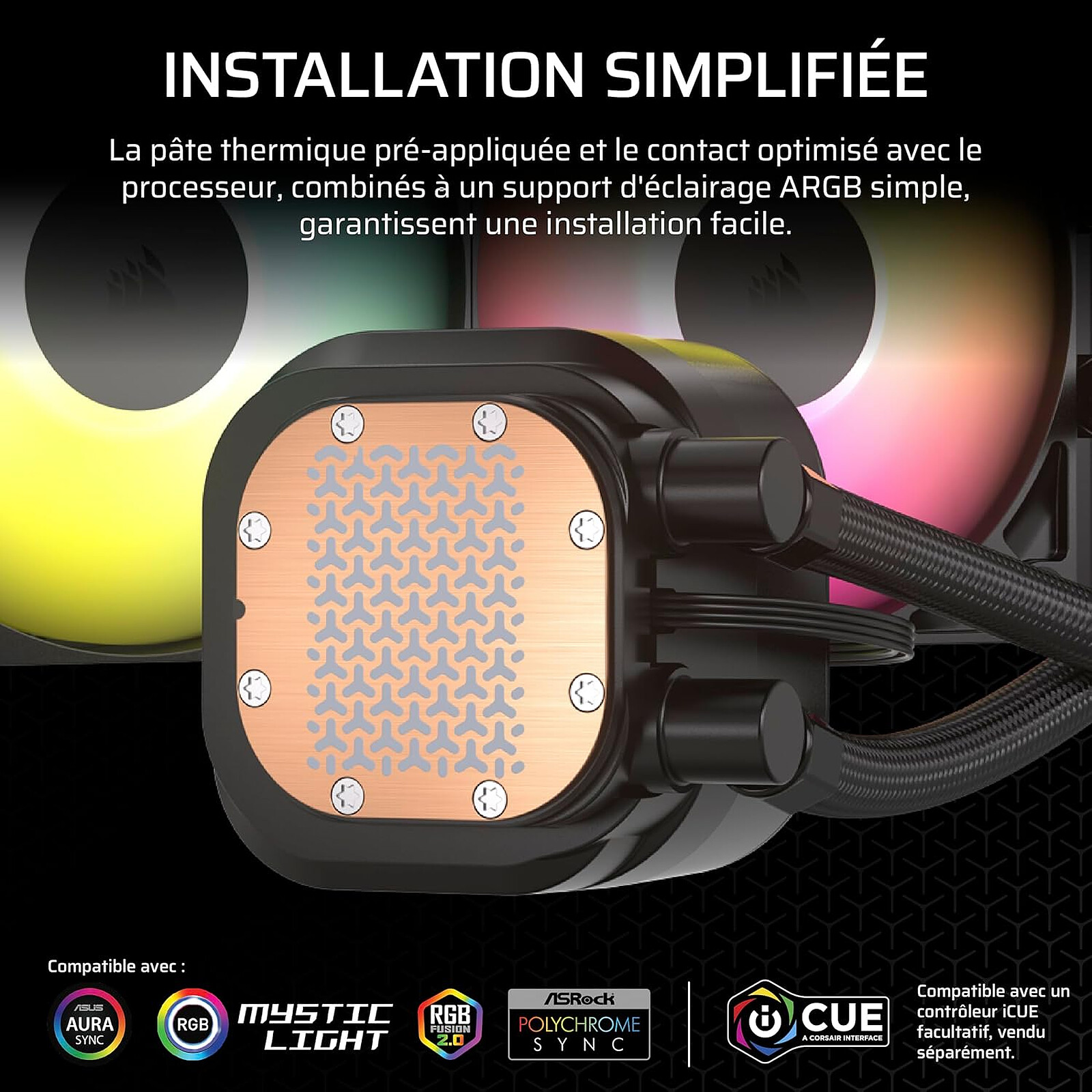 Corsair Nautilus 360 RS ARGB — Noir