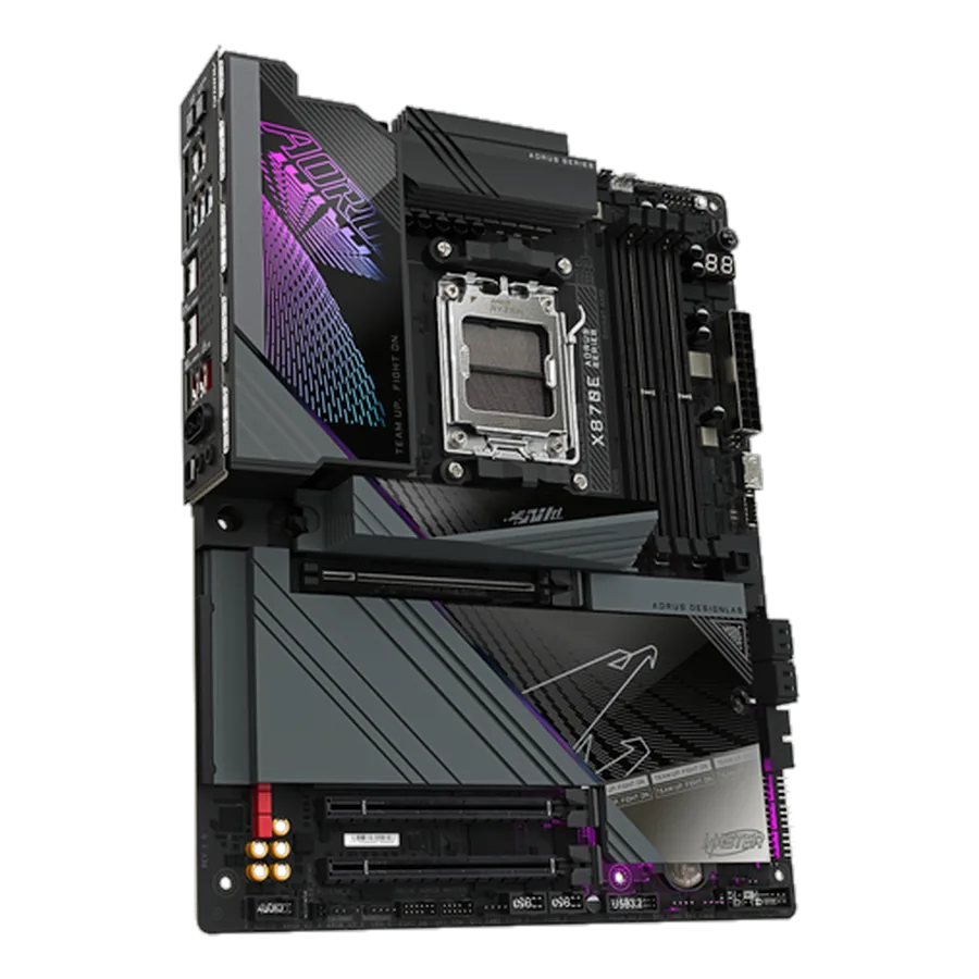 Gigabyte X870E AORUS MASTER — vue angle