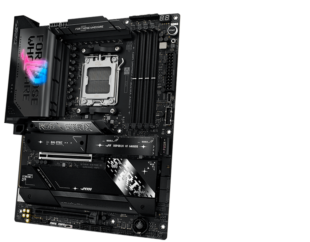 Asus ROG STRIX X870E-E GAMING WIFI — vue d’ensemble